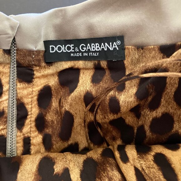 Dolce & Gabbana Y2K Vintage 2003 Khaki Lace Up Corset Dress Sz IT 44 (US 8) S/S - Picture 9 of 13